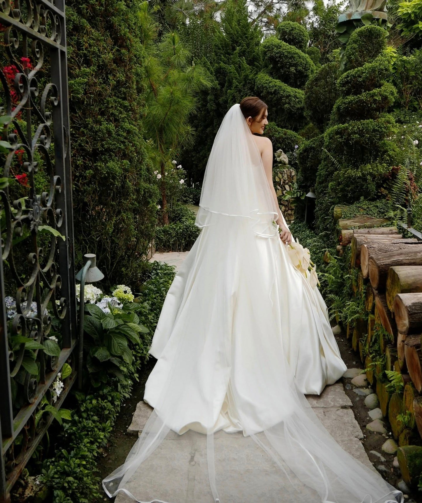 Pure Satin Bloom Gown – Custom Strapless Luxury Bridal Ballgown